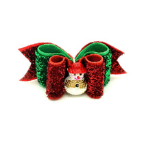 Trendy Retail Christmas Pet Dog Hair Rubber Band Rope Snowman Ribbon Bow Hair Grooming