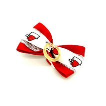 Trendy Retail Christmas Santa Hat Pet Hair Rubber Band Rope Hair Bow Dog Charm Decor