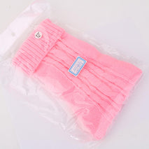 Trendy Retail Dog Puppy Warm Winter Knitted Fashionable Soft Durable Sweater Clothes Apparel Costume Outfit Pet Supplies 10# Pink
