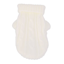 Trendy Retail Dog Puppy Warm Winter Knitted Fashionable Soft Durable Sweater Clothes Apparel Costume Outfit Pet Supplies 4# White