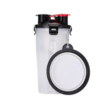 Portable Folding Water Bottle Kettle Pet Going Dual Water Food Cup