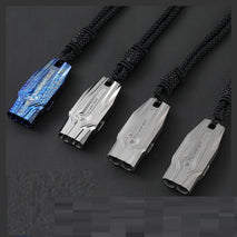 Double Tube Outdoor Survival Referee Training Supplies Metal Titanium Alloy Whistle