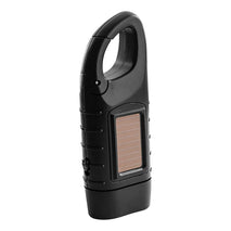 Trendy Retail Solar Rechargeable Hand Crank Flashlight Bright Work Light LED Torch Black