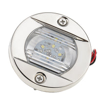 Shanvis LED Marine Boat Transom Stainless Steel Anchor Stern Light White Round 12V