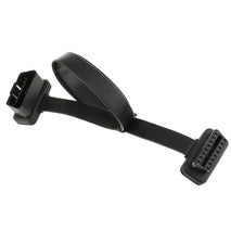 Shanvis OBD2 16 Pin J1962 Flat Noodle Male to Female Elbow Diagnostic Cable Adapter Converter 2FT