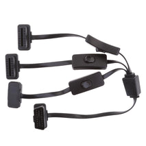 Shanvis 1 to 3 Male to Female 16 Pin OBD Extension Diagnostic Cable Cord with Switch