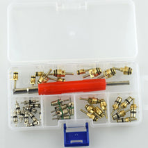 Shanvis 36 Pieces Assortment A/C Shrader Valve Core Tool R134 R12 AC Valves HVAC kit