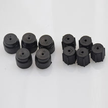 Shanvis 10 Pieces AC A/C Charging Port Service Caps R134a R12 13mm & 16mm Black
