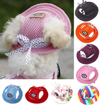 Trendy Retail Pet Dog Cat Kitten Princess Fashionable Adjustable Chin Strap Sun Protection Hat Cap Sunbonnet Pet Lovers Gift Purple Size M