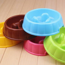 Trendy Retail Pet Dog Puppy Supplies Eating Habits Improve Interactive Slow Feeder Anti-gulping Bowl Non Slip Food Maze -Pink