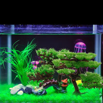 Trendy Retail Aquarium Artificial Plastic Plant Pine Tree Fish Tank Decor No Base