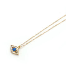 Vembley Lovely Gold Plated Blue Evil Eye Pendant Chain