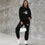 Letter Print Tracksuit Long Sleeve Pullover Sweatshirt Jogger Pants Sweatsuit