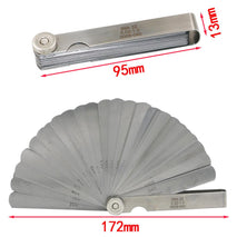 Shanvis Durable 32 Blade Feeler Gauge Set Imperial Metric Measure 0.02-1.0mm