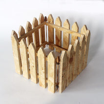 Trendy Retail DIY Pet Reptile Landscaping Carbonized wooden Fence Crafts Wood Picket Fence for Tortoise Turtle Amphibious Tank Small Animals