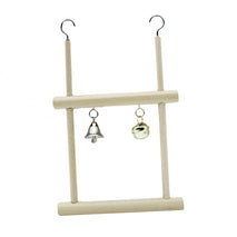 Trendy Retail Parrot Bird Wooden Swing Cage Perches Stand Platform Pet Budgie Hanging Toy 1Pcs
