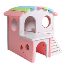 Trendy Retail Wooden House Villa Cage Exercise Toys for Hamster Hedgehog Mouse Rat Guinea Pig