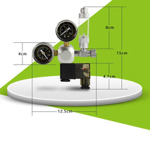 Trendy Retail Aluminum Alloy Double-Gauge CO2 Regulator Meter With Co2 Bubble Counter EU
