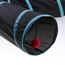 Trendy Retail Cat Tunnel, Upgraded Collapsible 4 Way Crinkle Cat Toy Tube with 2 Suspended Ball Toys for Puppy, Cats, Dogs, Rabbits, Indoor/Outdoor Use