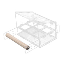 Trendy Retail Pet No Mess Bird Feeder Parrot Feeder Cage Mounted for Budgerigar Canary Cockatiel Finch Parakeet Seed Food Container