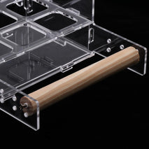 Trendy Retail Pet No Mess Bird Feeder Parrot Feeder Cage Mounted for Budgerigar Canary Cockatiel Finch Parakeet Seed Food Container