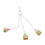 Trendy Retail Pet Parrot Bell Toy Bird Chew Toys with 3-Bells for Cockatoo Macaw Cage Toy