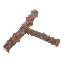 Trendy Retail T-shape Wood Pet Parrot Perch Stand with Buckle, Outside/Cage Attachment