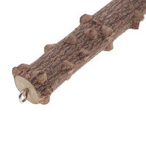 Trendy Retail T-shape Wood Pet Parrot Perch Stand with Buckle, Outside/Cage Attachment