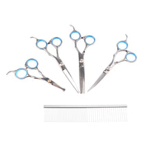 Trendy Retail Professional Pet Dog Grooming Scissors Set Cat Straight Curved Thinning Kit