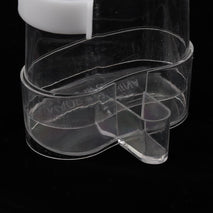 Trendy Retail 2 Pack Bird Waterer Feeders ,Bird Feed Water Dispenser ,Clear Pet Feeder Water Cup with Automatic Feeding