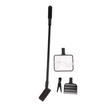 Trendy Retail Aquarium 4 in1 Cleaning Tool Set Small Fish Tank Cleaner Clean Brush Black