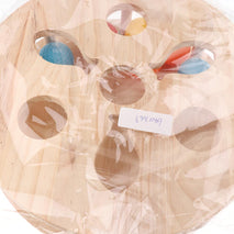 Trendy Retail Cat Intelligence Toy Round Treasure Chest Wooden Pet Claw Board with Ball