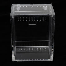 Trendy Retail Small Acrylic Clear Pet Reptiles Box Breeding Feeding Tanks Container 10.5x8.5x6cm