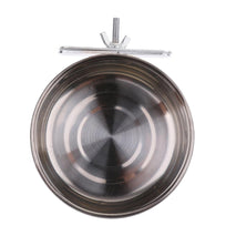 Trendy Retail Pet Supplies Bird Parrot Dog Feeding Cup Cage Hanging Bowl Stainless Steel Perch with Clamp