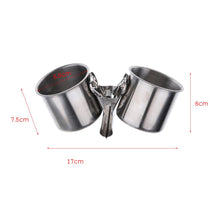 Trendy Retail Stainless Steel Cage Coop Double Cup Bird Parrot Animal Food Water Bowl with Clip