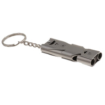 Trendy Retail 1Pc Emergency whistle High Pitch Double Tubes Survival Whistle with KeyChain for Camping Hiking Sports Dog Parrot Training ( Random Color )