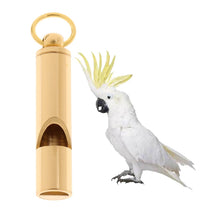 Trendy Retail Pet Dog Pigeon Parrot Training Whistle Key Chain Outdoor Aluminum Alloy