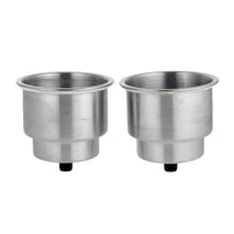 Shanvis 2Pcs Stainless Steel Recessed Cup Drink Holder for Marine Boat Camper Truck