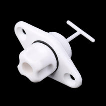 Shanvis White Durable ABS Universal Marine Boat Yacht Raft Drain Plug Bung & Socket Replacement Fits 1'' Diameter Hole Screw Thread