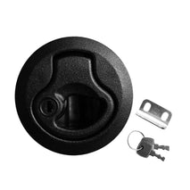 Shanvis Black 2''/50mm Flush Pull Slam Latch for Marine Boat Deck Hatch RV 1/4 Door Lock with Keys