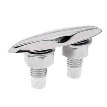 Shanvis 5 inch / 125mm 316 Stainless Steel Flush Mount Pop Up / Pull Up / Retractable Cleat for Dock Boat Marine