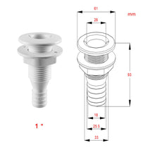 Shanvis 2 Pieces 1 Nylon Thru-Hull Bilge Pump And Aerator Hose Fitting For Boats"