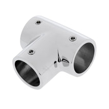 Shanvis 1 inch Yacht Boat Handrail Fittings 3-way 90 Degree Tee - Marine Grade 316 Stainless Steel