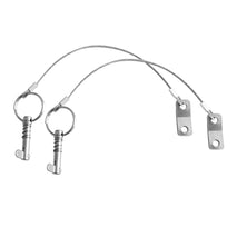 Shanvis 2 Pieces Marine Grade 316 Stainless Steel Quick Release Pin with Lanyard for Marine Boat Bimini Top Deck Hinge/Jaw Slide Clamp
