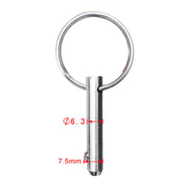 Shanvis Boat Bimini Top Deck Hinge Quick Release Pin 1/4 with Spring Loaded Ball - Marine 316 Stainless Steel