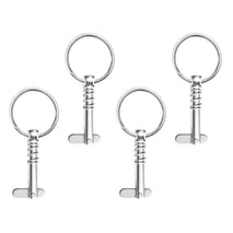 Shanvis 4 Pieces Boat Bimini Top Fitting Hardware Spring Loaded Quick Release Pins 1/4 Stainless Steel with Pull Ring"