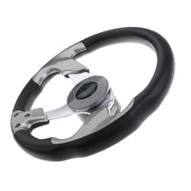 Shanvis Deluxe 12.4''/31.5cm Marine Yacht Pontoon Boat Steering Wheel 3 Spoke Sports Wheel