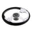 Shanvis Premium Black Aluminum Alloy Marine Yacht Boat Steering Wheel 3 Spoke 340mm with Hub