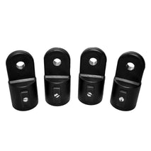 Shanvis 16 Pieces/Set Durable Black Nylon Marine Boat Deck Hinge Jaw Slide Eye End Cap Fitting Hardware Accessories for 4 Bow Bimini Top