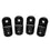 Shanvis 16 Pieces/Set Durable Black Nylon Marine Boat Deck Hinge Jaw Slide Eye End Cap Fitting Hardware Accessories for 4 Bow Bimini Top
